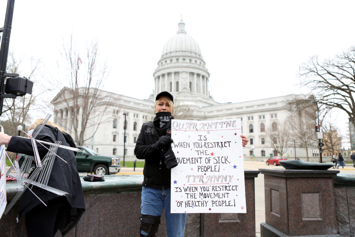 Through The Lens Wisconsin S Rally Against Safer At Home Highlights Political And Cultural Wars