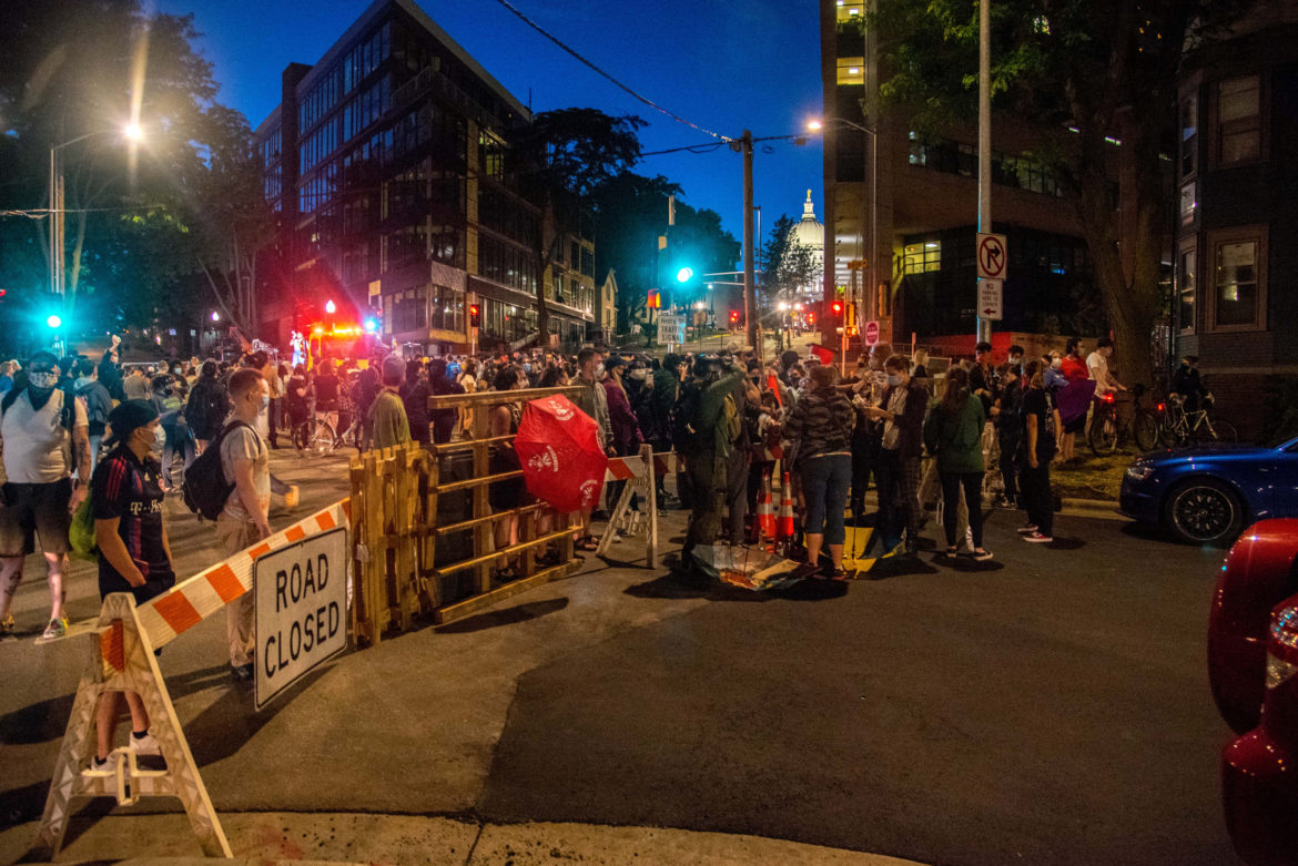 Protesters tear down statues near state Capitol; state senator